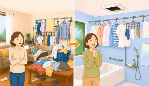 浴室乾燥機で洗濯物は本当に乾く？部屋干しとの比較を解説します